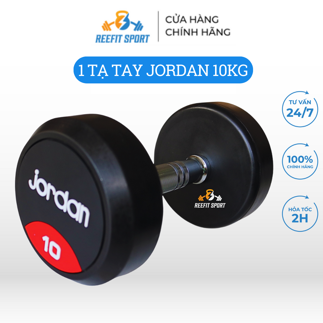 Tạ tay cao su Jordan 10kg cao cấp