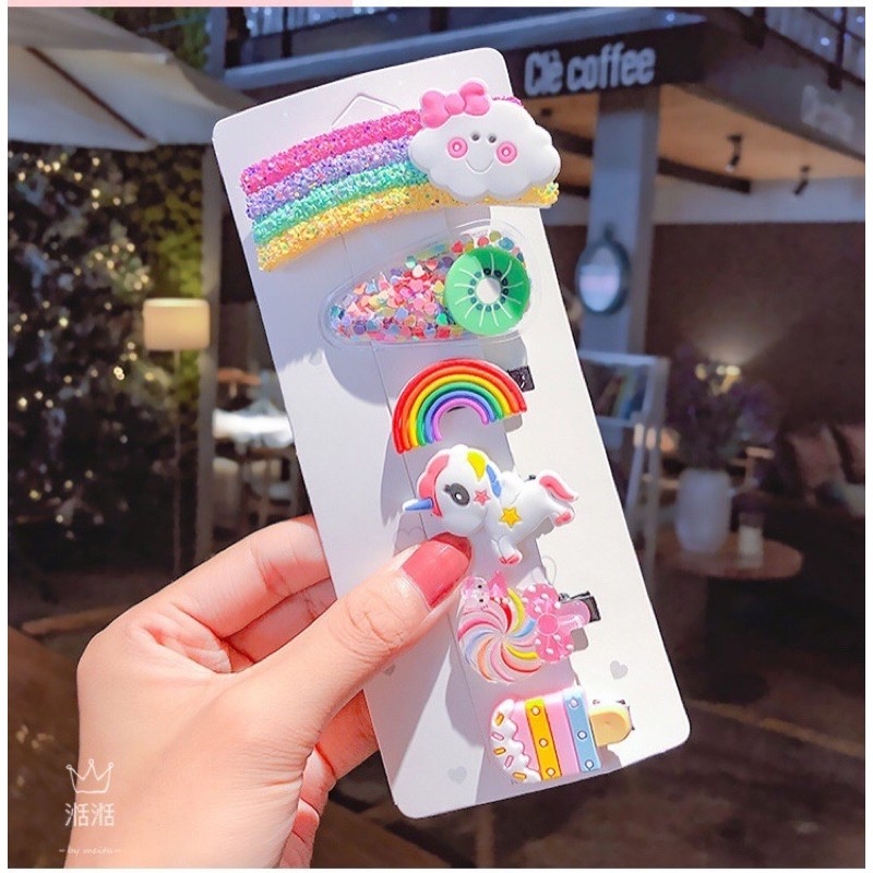 Set 6 cặp tóc vintage dễ thương cho bé mã KS203