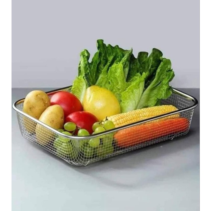Rổ lưới inox đựng rau củ 1 cái như hình