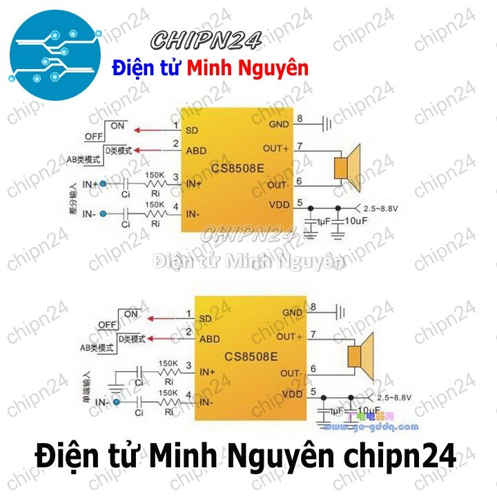 [1 con] (ST) IC Dán CS8508 SOP-8 Hàng Tốt (SMD) (CS8508E 8508 8W) - HH004421