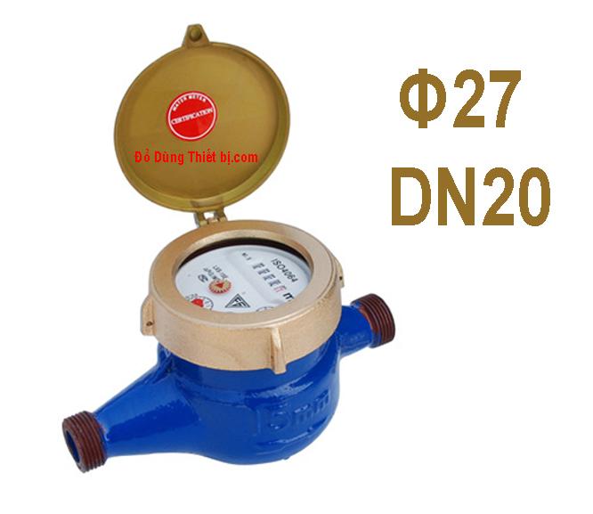 Đồng hồ nước Trung Đức phi 27mm không kiểm định