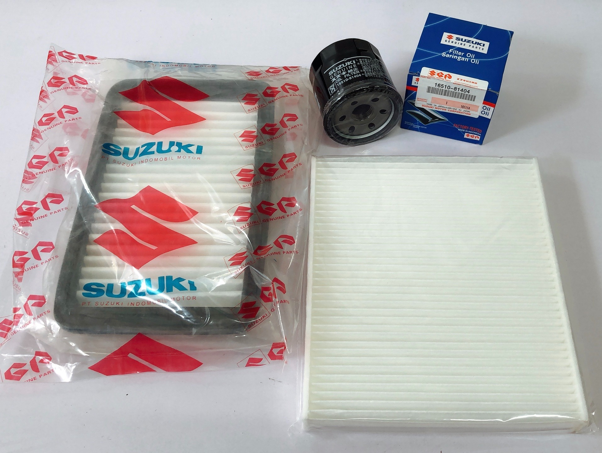 Combo lọc gió động cơ , lọc gió điều hòa , lọc dầu Suzuki Ertiga 2014-2018