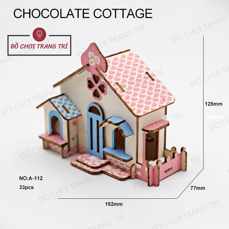 Đồ chơi lắp ráp gỗ 3D - Mô hình Nhà gỗ các loại - Trang trí tiểu cảnh