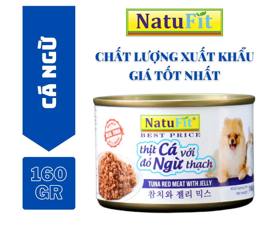 Pate cho chó mèo Natufit 160g