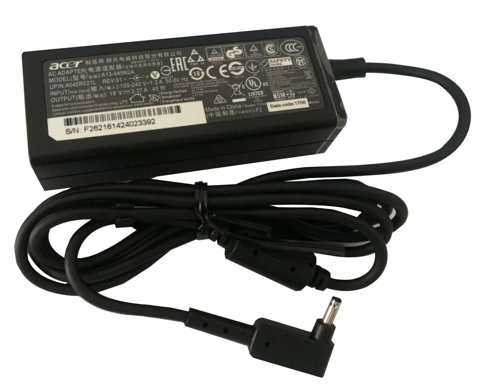 Sạc dành cho Laptop Acer Aspire 3 A315-22 A315-34 A315-55G A315-55G-59LS A514-52G A515-44G A515-44G-R83X Loại chân bé : 3.0*11mm