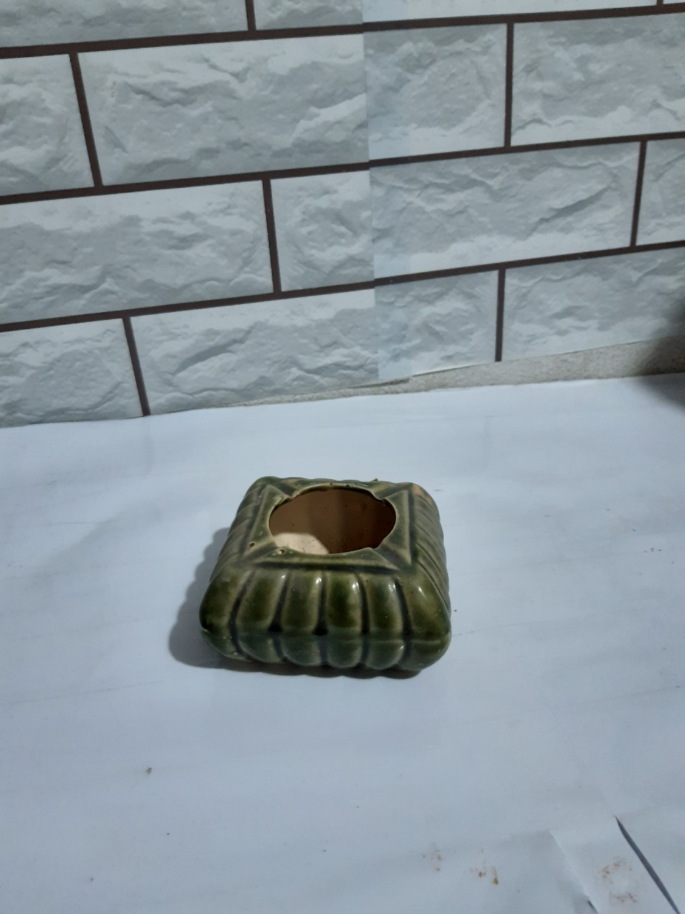[HCM]Gạt tàn men xanh xưa 5*10 cm