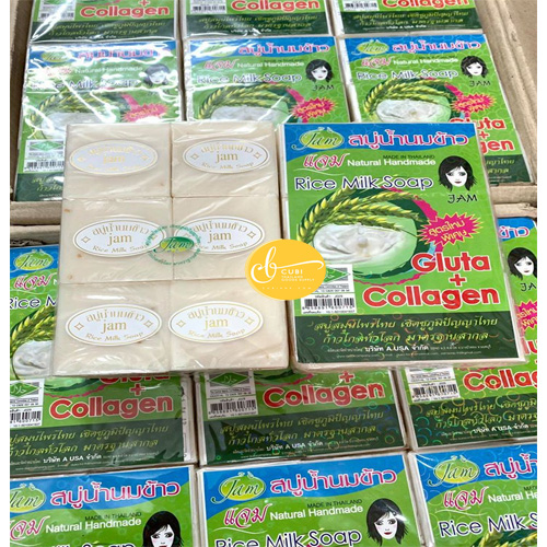 Lốc Xà Phòng Gạo JAM Thái Lan (12 cục)
