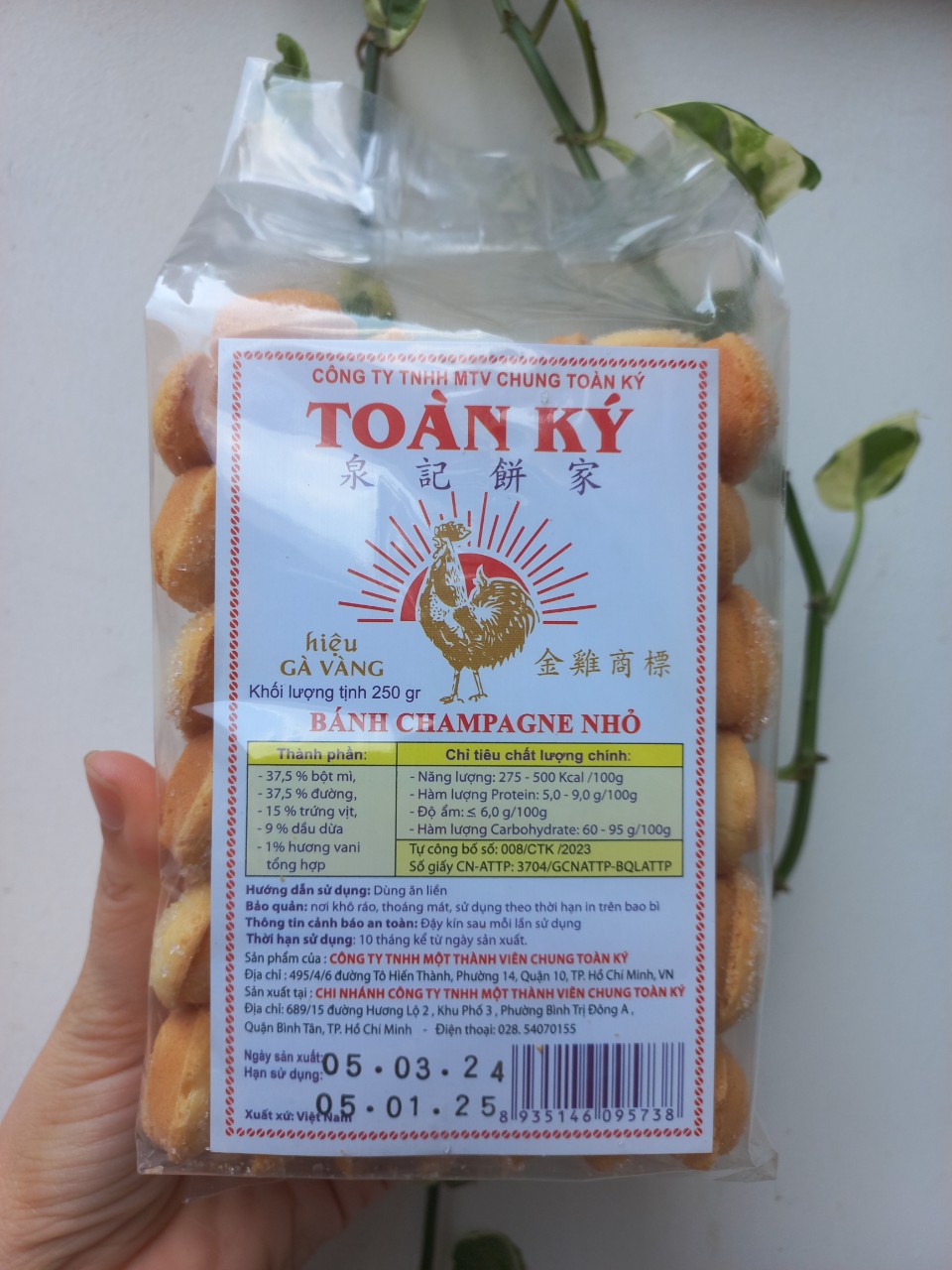 Bánh Champagne không đường Hiệu Toàn Ký Siêu Ngon