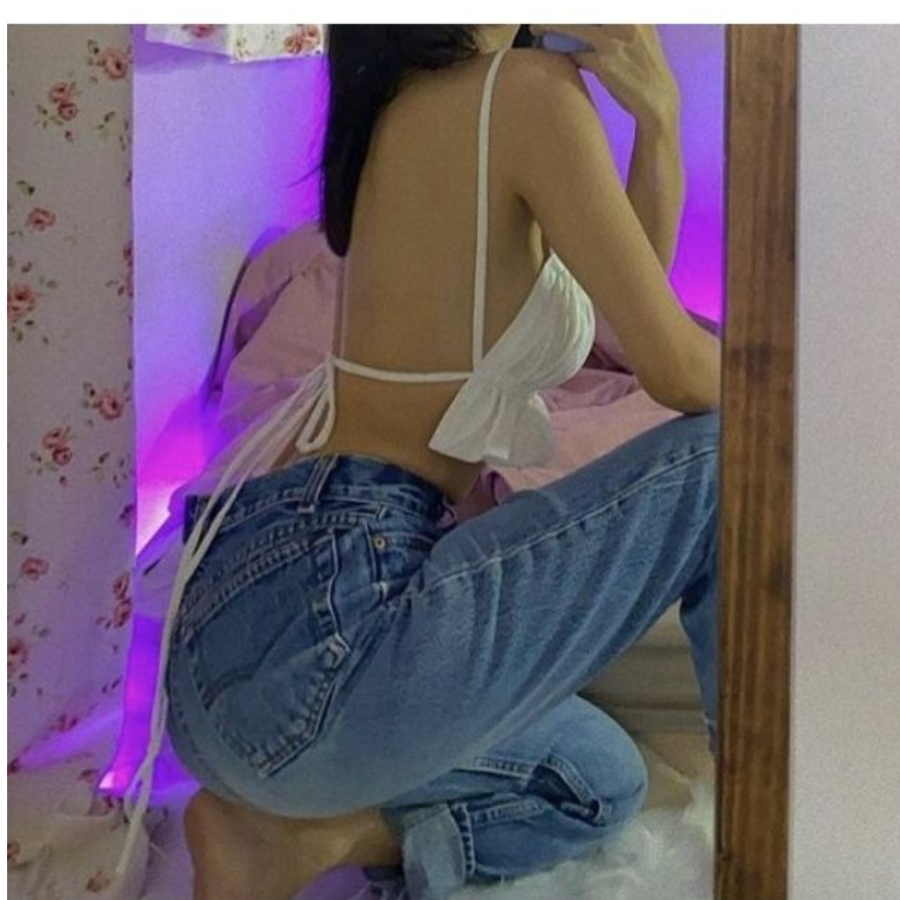 Croptop viền bèo dây lưng EXAC61EXISTS BEAUTY