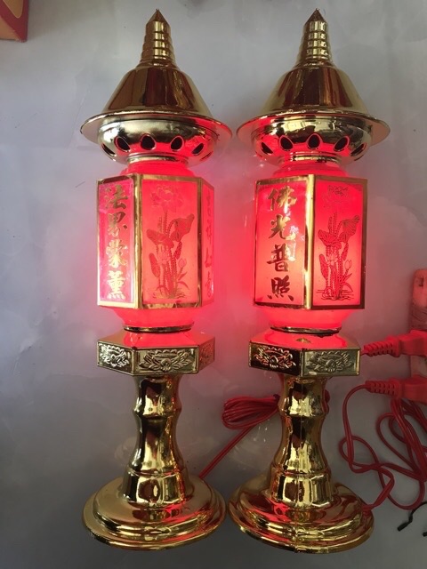 Đèn thờ lục giác 32 cm ( 1 đôi )