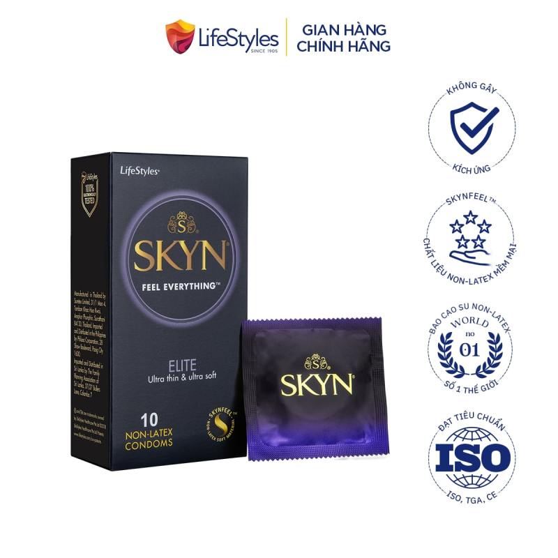Bao cao su LifeStyles SKYN Elite Non-latex siêu mỏng siêu mềm cao cấp 10 bao cao cấp