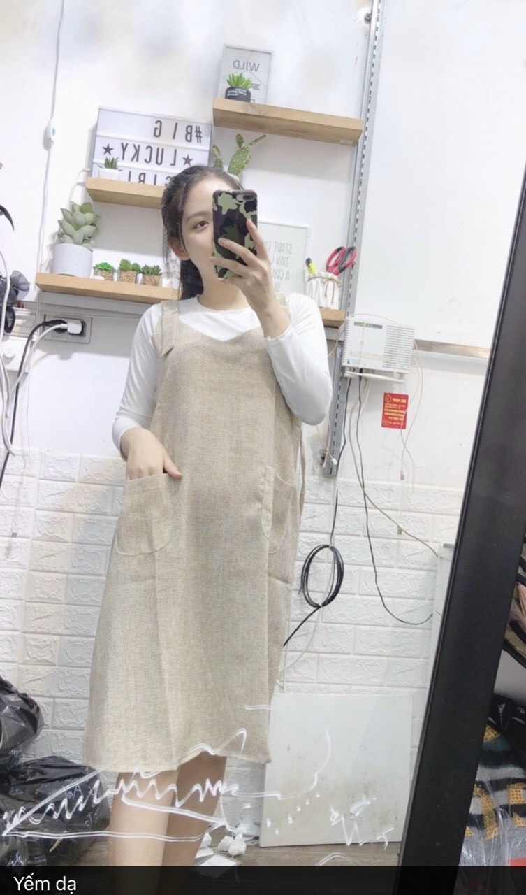 Yếm Bầu Dạ hai dây thu đông dễ thương