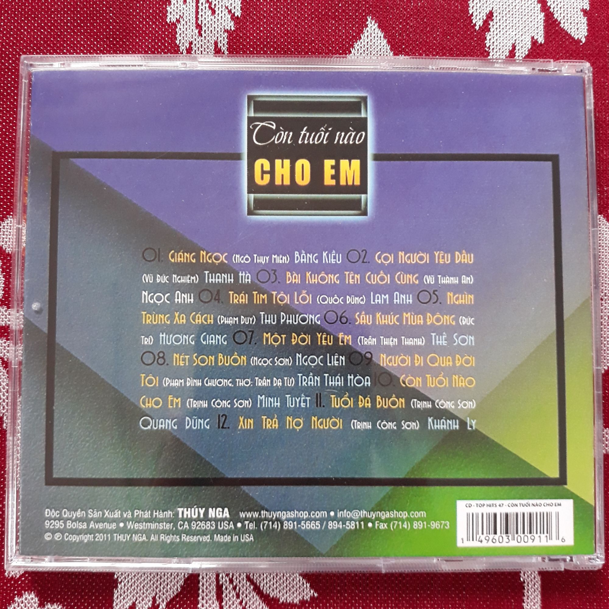 Bộ 5 đĩa cd Thúy Nga phono