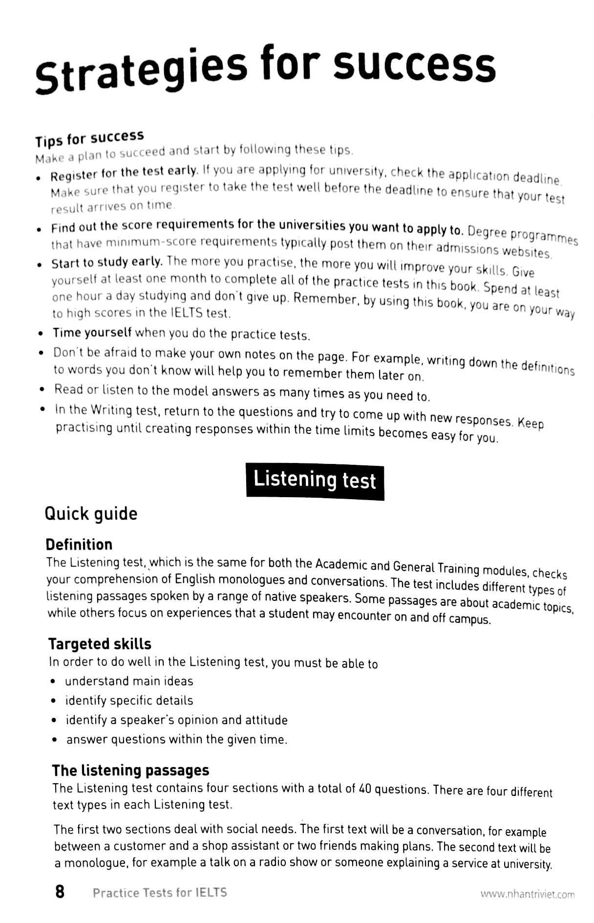 Sách Practice Tests for IELTS Collins English for Exams 4 Academic 2 General CD