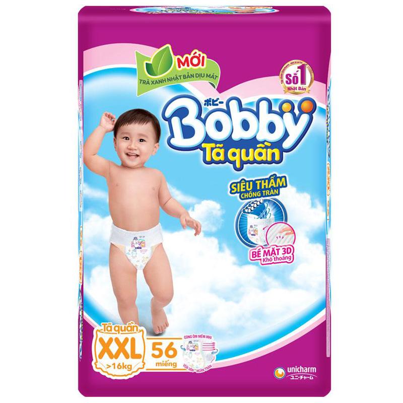 Tã Quần Bobby XXL56 (Tặng bộ chén ăn dặm)