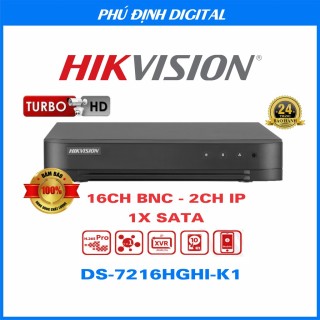 CHÍNH HÃNG Đầu ghi hình HDTVI 16 kênh Hikvision mã DS-7216HGHI-K1 - Bảo thumbnail