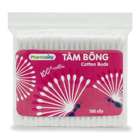 Tăm bông người lớn Pharmacity (100 cây/gói)