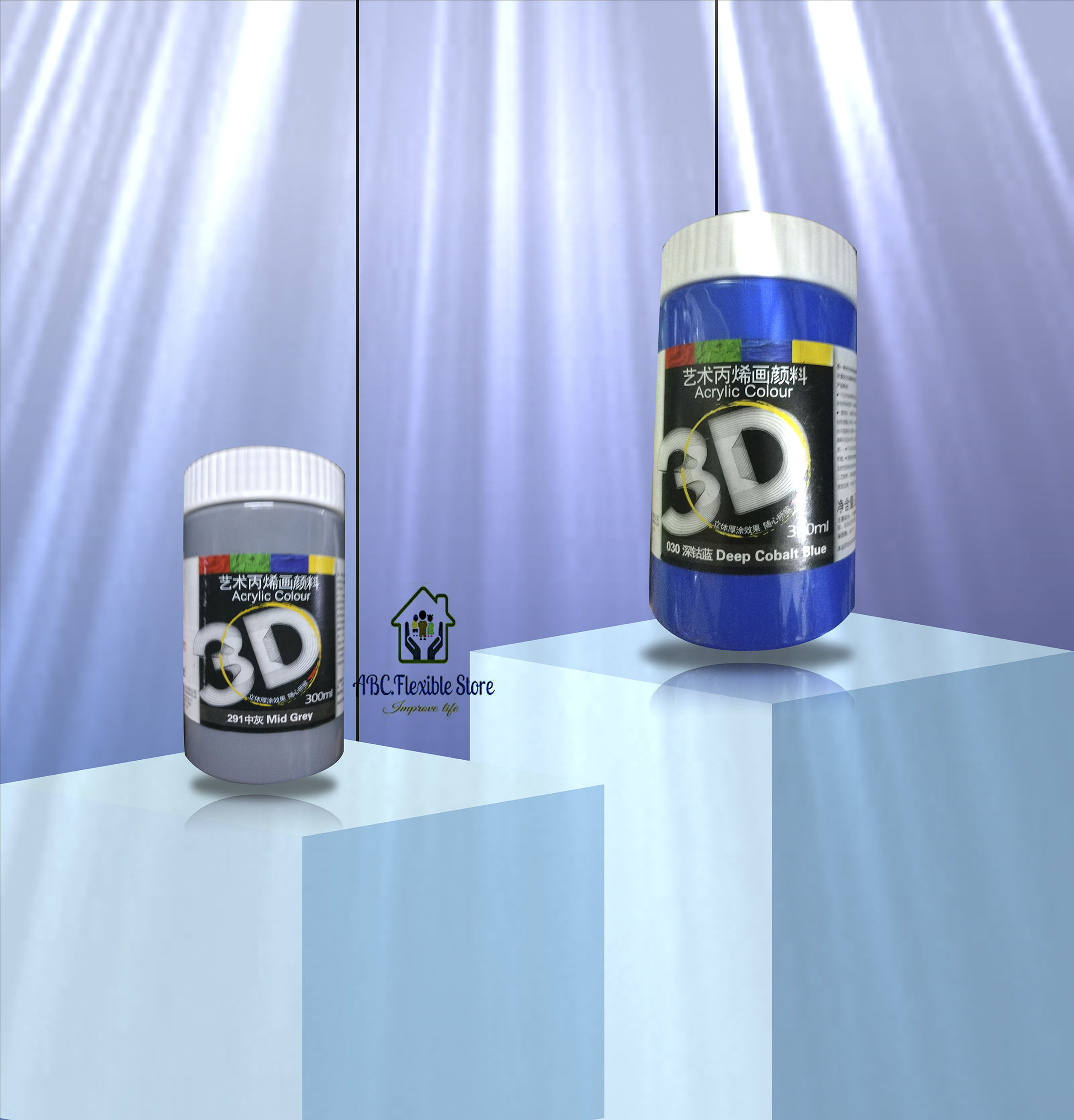 Màu Acrylic 3D, Màu Acrylic 300ml, 100 ml