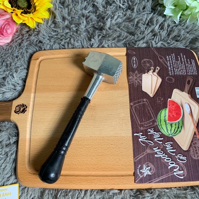 Búa đập thịt 2 đầu cán đen mini