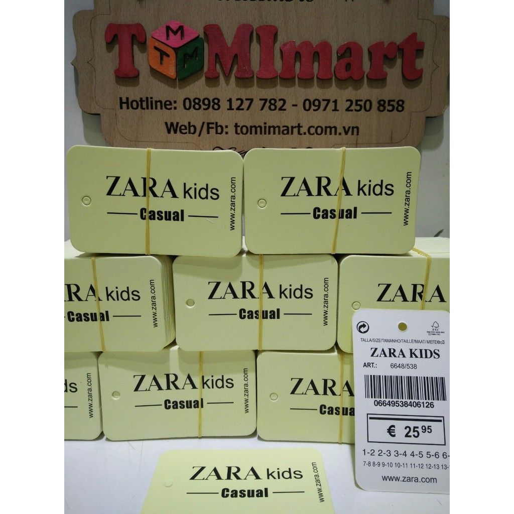 [HCM]Tag mác quần áo trẻ em - 200 tag