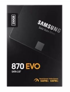 Ổ cứng gắn trong SSD Samsung 870 Evo 250GB 2.5-Inch SATA III MZ-77E250BW thumbnail