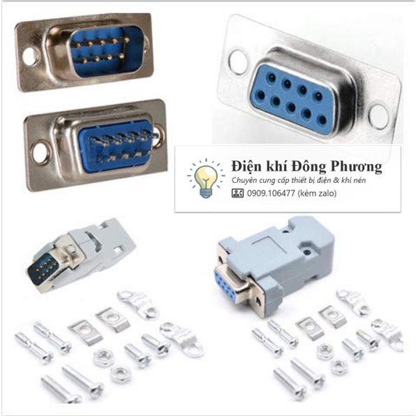 [Đơn tối thiểu 30k] Đầu nối cổng com, jack nối dây DB9; DB15; vỏ DB9 và DB15.