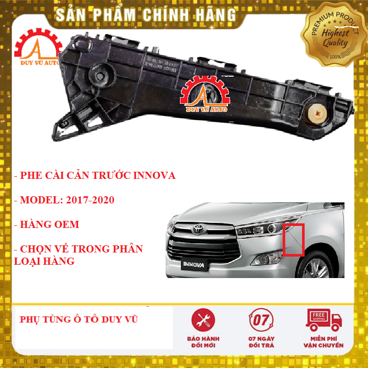 PHE CÀI BA ĐỜ XỐC TRƯỚC TOYOTA INNOVA ĐỜI 2017-2020