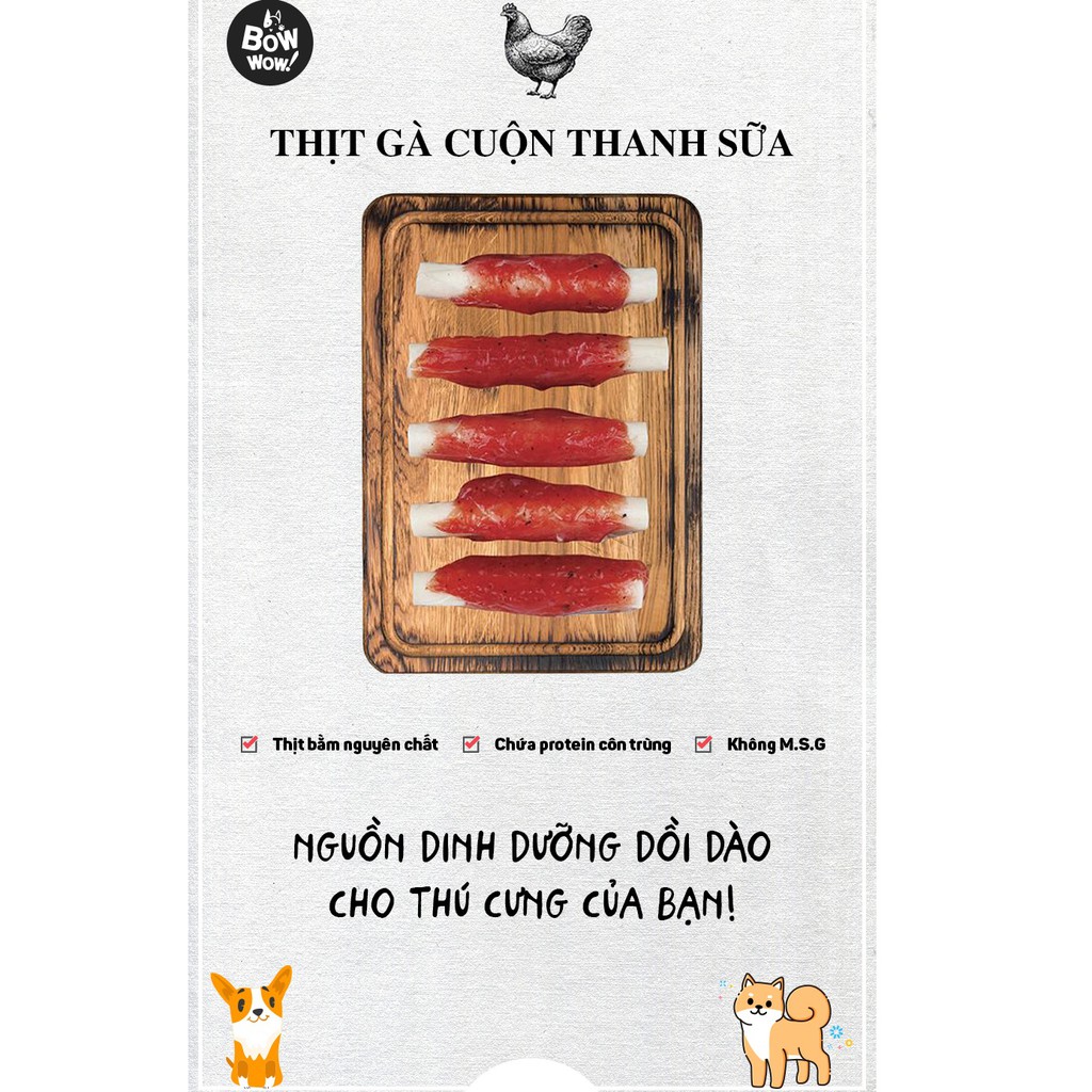 [HCM]Thịt Gà cuộn Thanh Sữa Bowwow - Hàn Quốc