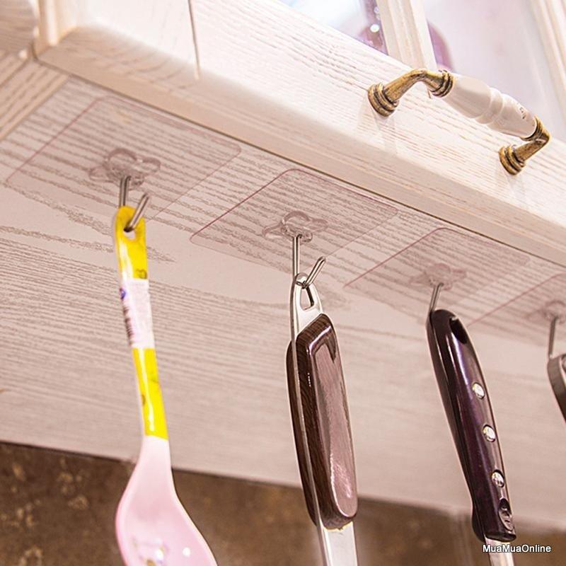 Set of 5 Super Sticky 3D Wall Hangers, Convenient