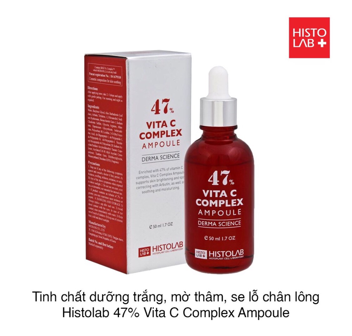 Serum dưỡng trắng da Histolab Vita C complex ampoule 47%