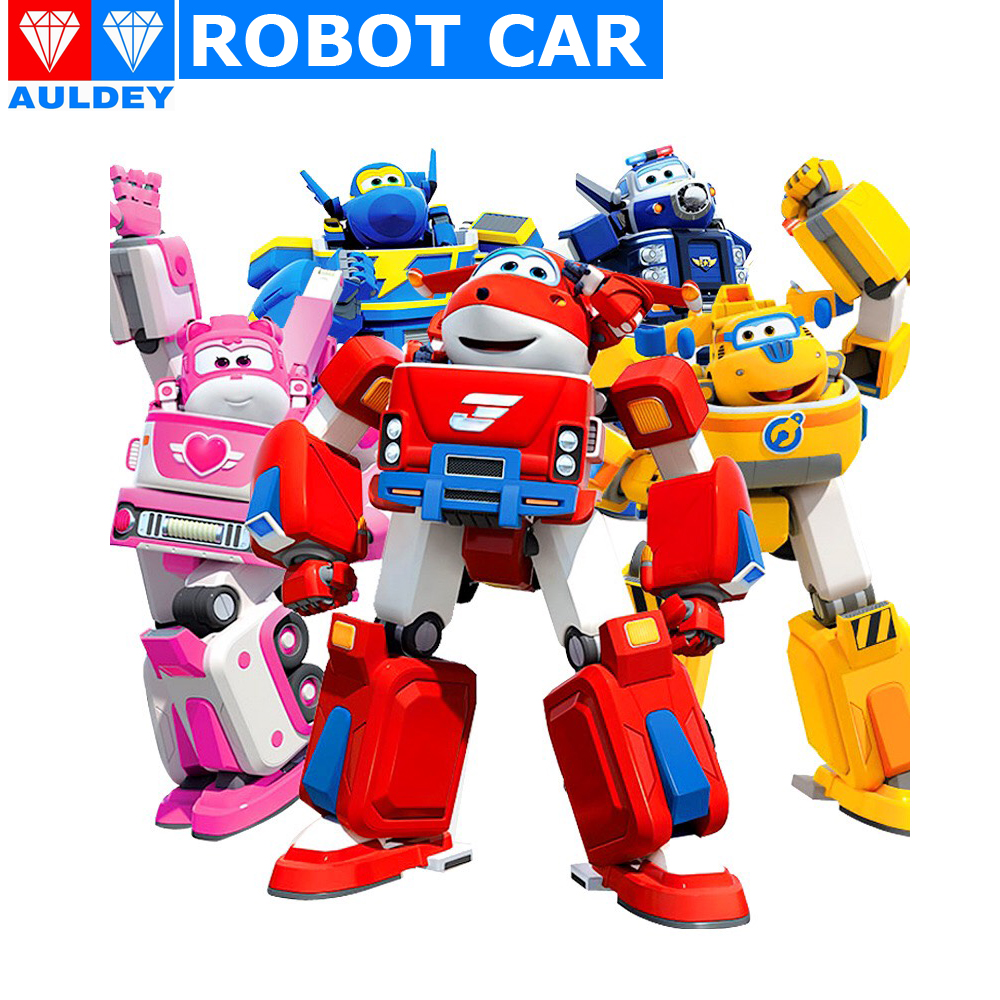 Đội bay siêu đẳng biến hình robot mô hình cỡ lớn kết hợp xe cứu hộ