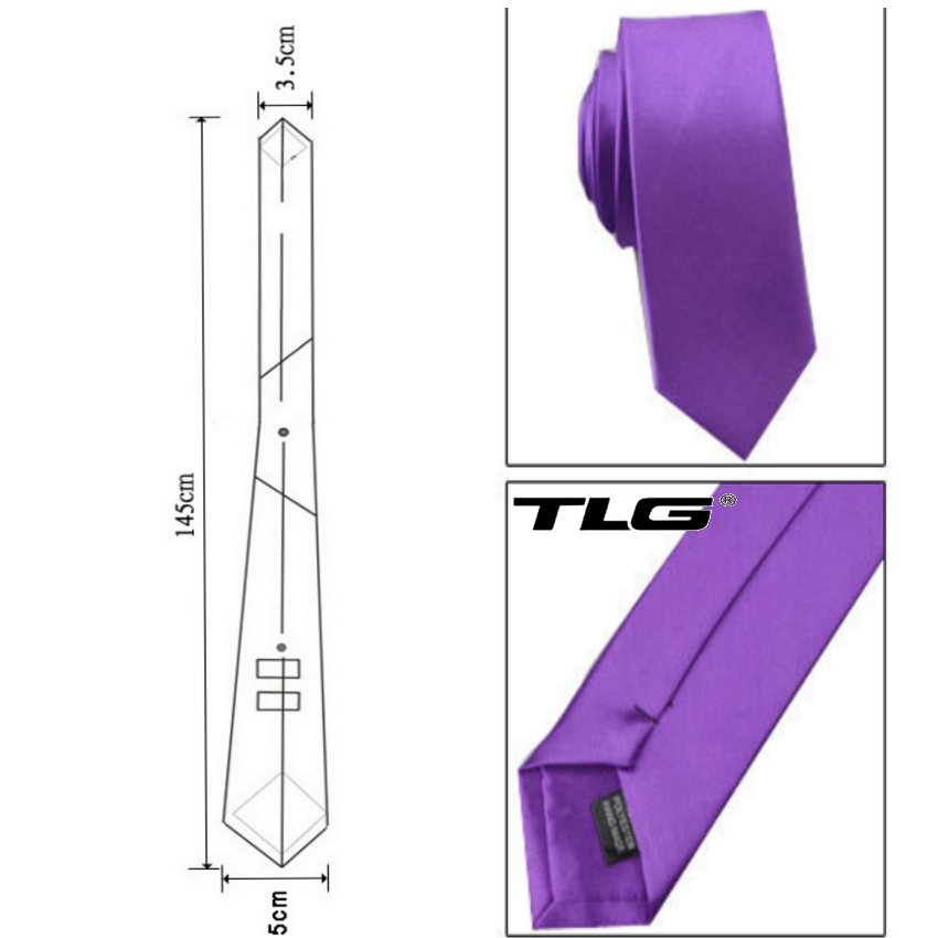 Cà Vạt Nam Bản Nhỏ 206252 7 (Tím)