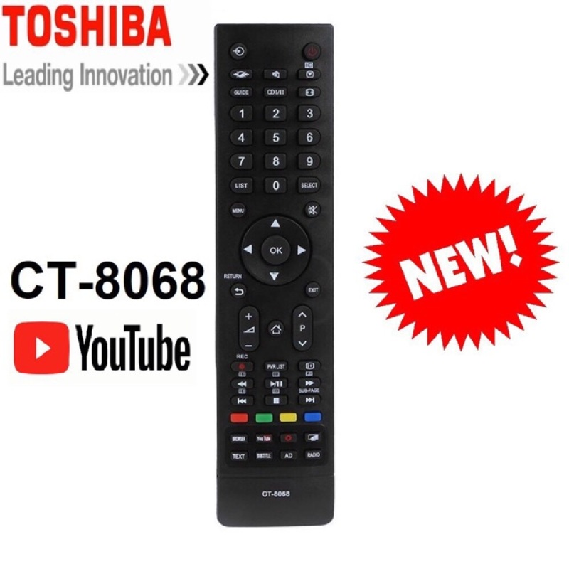 Điều Khiển TV Remote Tivi TOSHIBA Smart CT-8068 CÓ NÚT YOUTUBE HÀNG ZIN ĐẸP