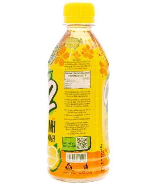 [COMBO 2 CHAI] Trà Xanh C2 Hương Chanh - Chai 355ml