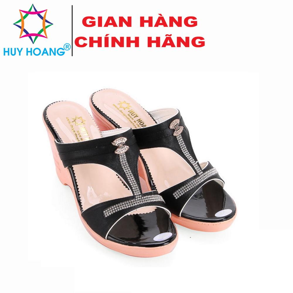 Dép nữ thời trang màu đen HK7049