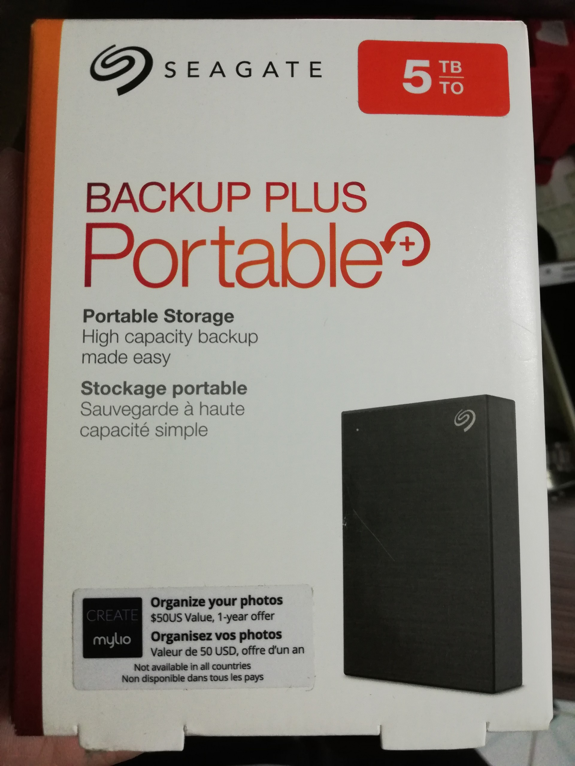 Ổ cứng di động 5T Seagate backup Plus, 2.5 ing
