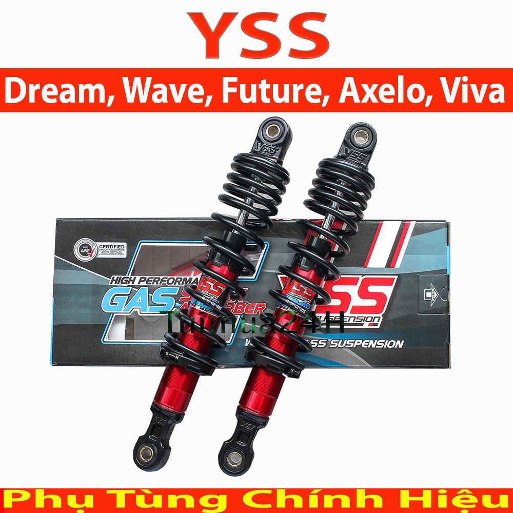 Phuộc YSS xe Dream, Wave, Future, Axelo, Viva, RS, Future125 Thái Lan ( Màu Vàng Nice U Box )
