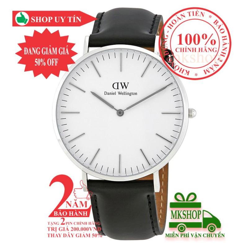 Đồng hồ nữ D.W Classic Sheffield - 36mm - Màu Bạc (Silver), dây màu đen (Black) DW00100053
