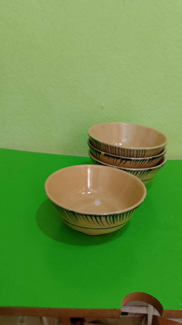 set 10 chén đá phết xanh nam bộ