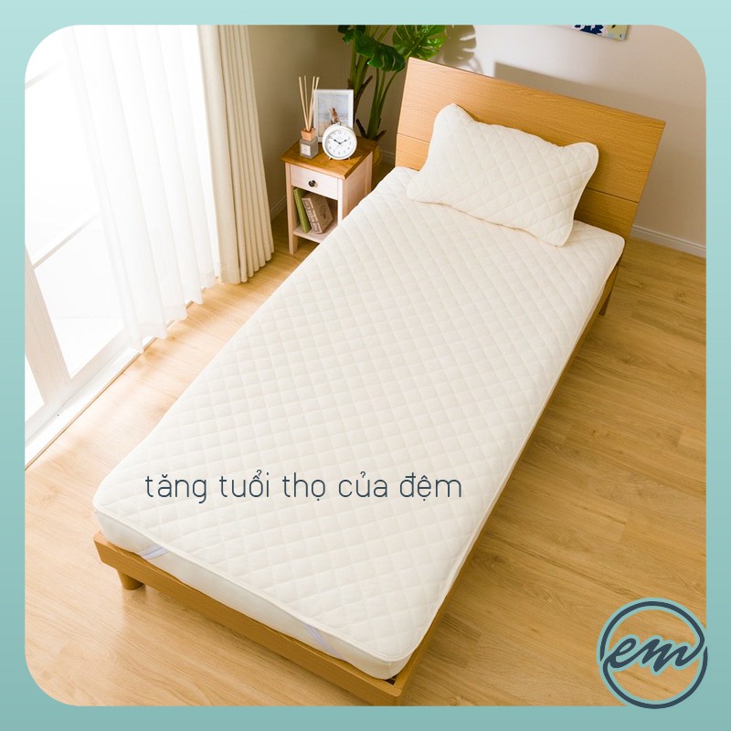 Drap bảo vệ nệm topper - Hàng xuất Nhật