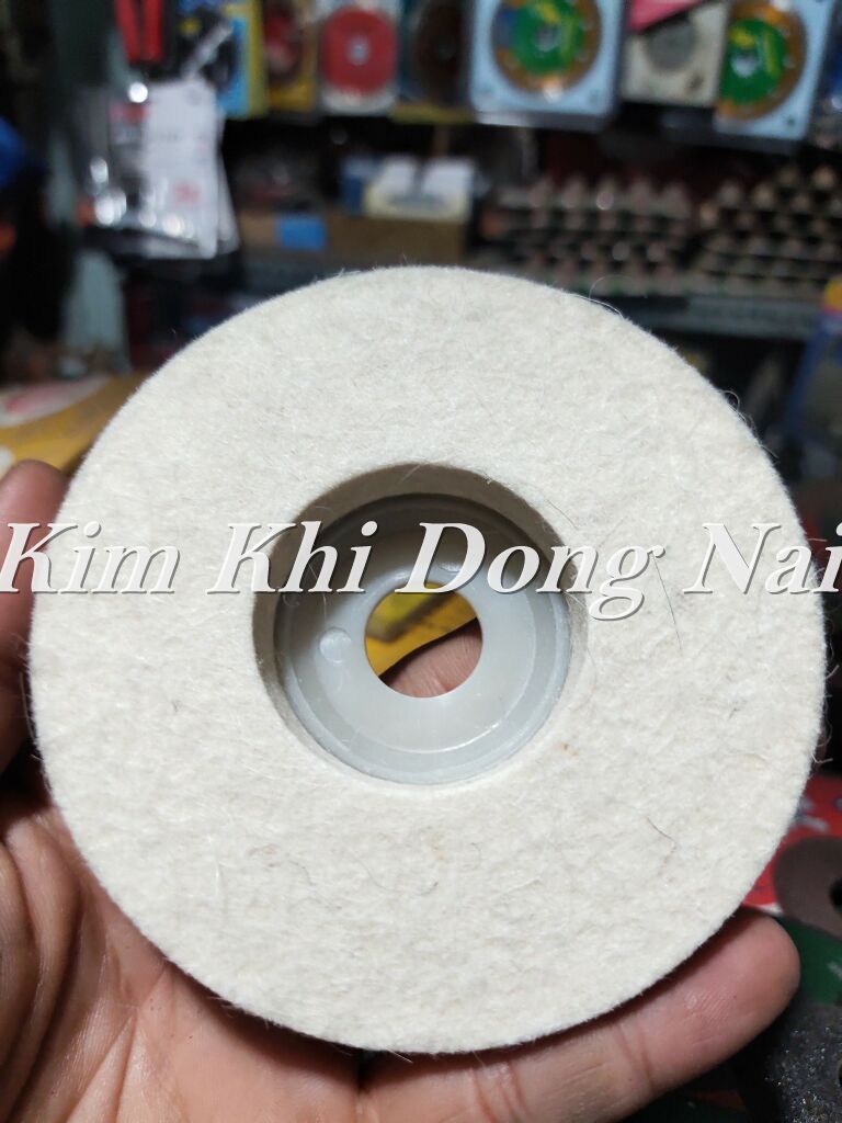 nỉ đánh bóng kim loại trắng mịn 100mm