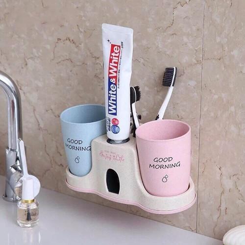 Bộ Nhả Kem Đánh Răng  Kèm 2 Cốc Lúa Mạch GD74