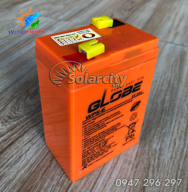 [HCM]Ắc quy Globe 6V-5Ah (WP5-6)