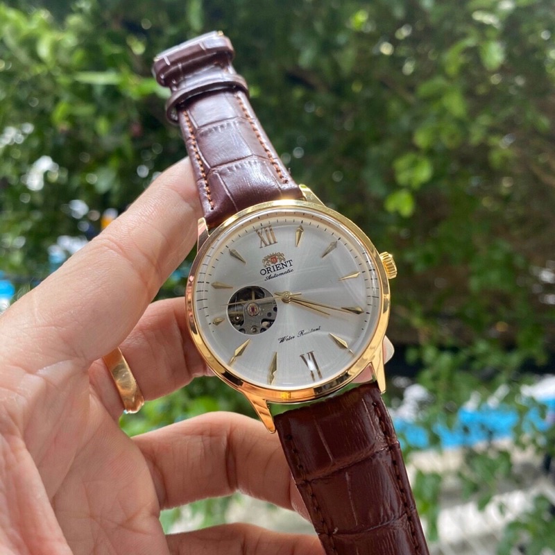 Đồng hồ orient automatic dây da lộ máy - bảo hành 12 tháng