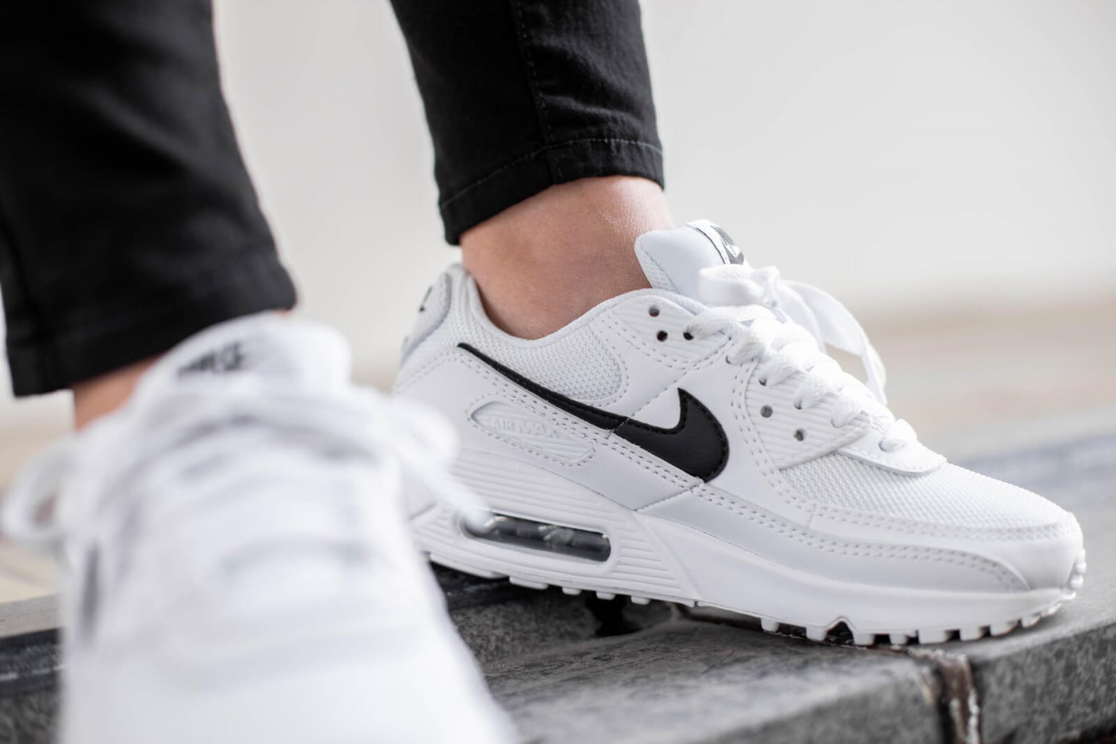 Giày thể thao sneaker Air max 90 White Black - Air max 3