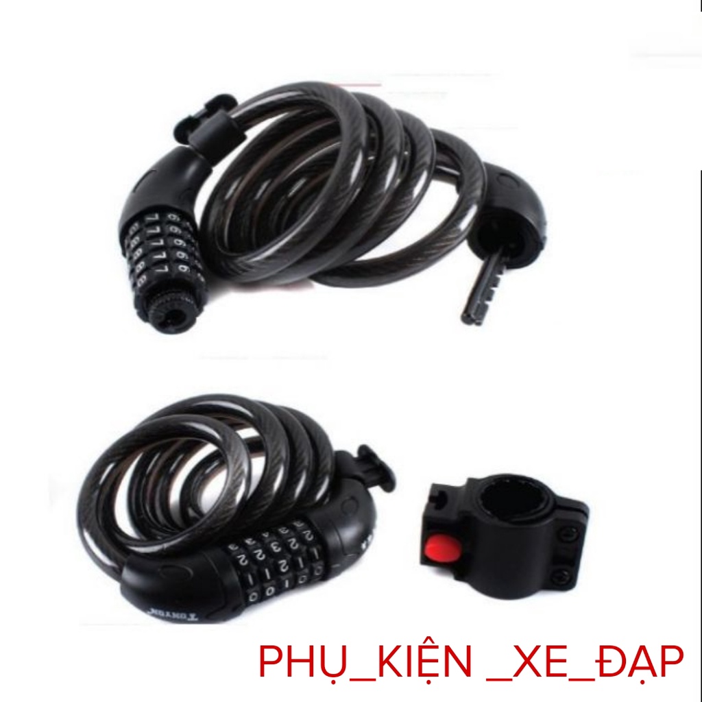 Dây khóa 5 số đổi mã tonyon, khóa dây 5 số đổi mã, khóa dây xe đạp 5 số