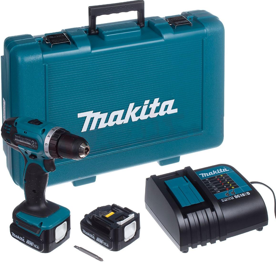 14.4V Máy khoan vặn vít dùng pin Makita DDF343SYE