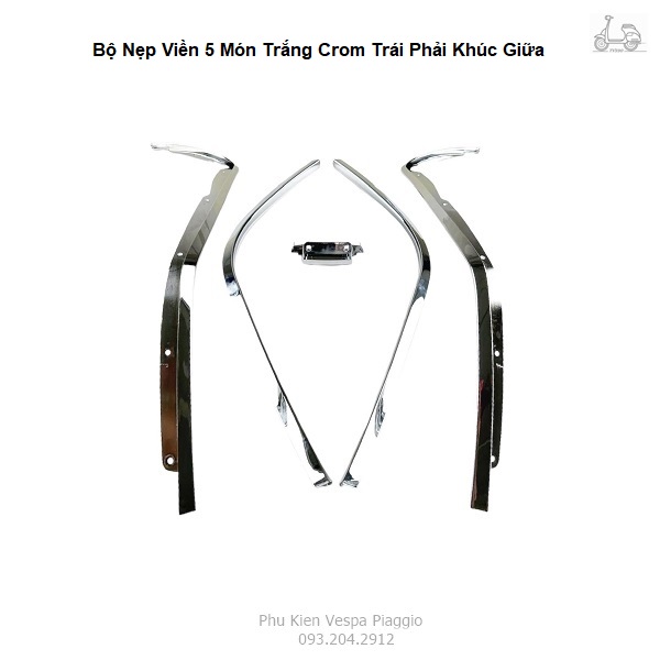 [Bộ 5 Món] Nẹp Yếm Vespa Sprint Primavera