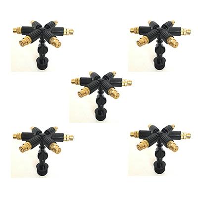 Set 5 vòi phun sương 6 cửa đầu đồng (ren 21mm)