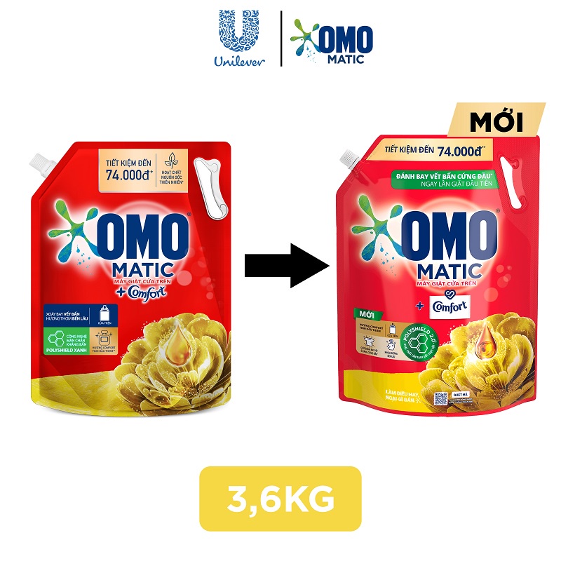 NƯỚC GIẶT OMO MATIC 3,6kg /3,9KG